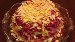 Селедка под шубой с яблоком