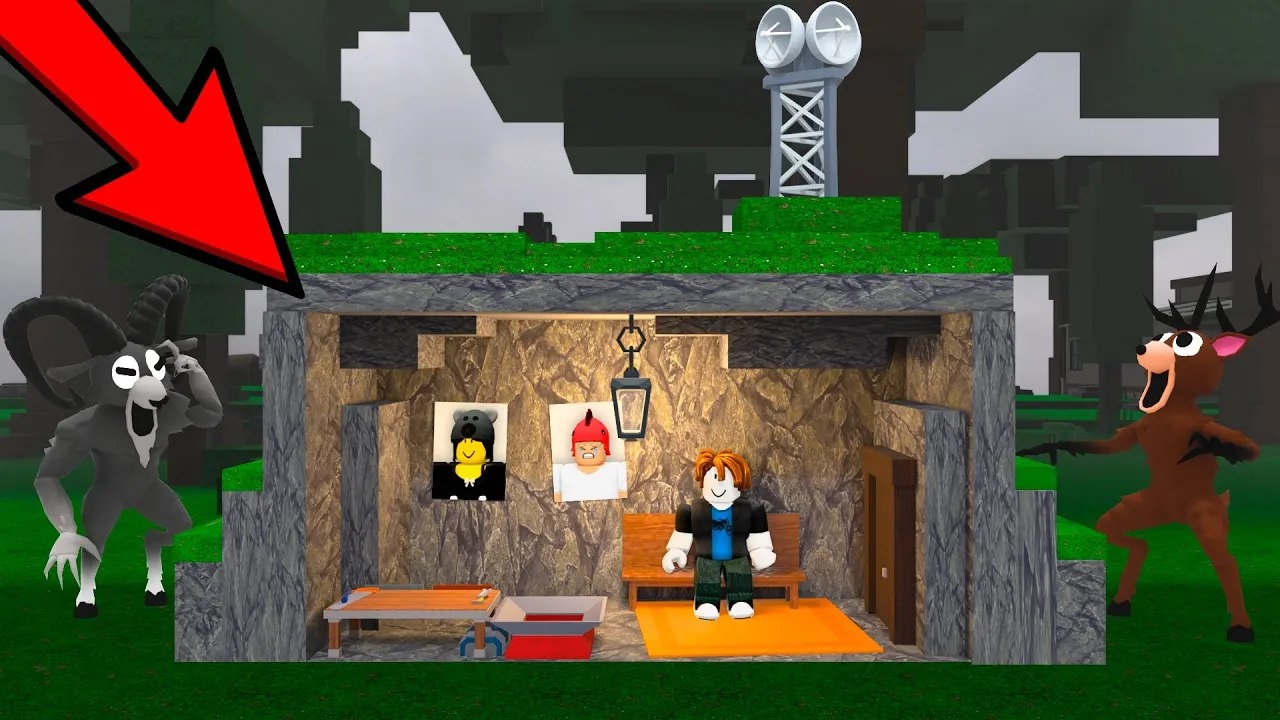 БАЗА В КАМНЕ в игре «99 ночей в лесу» Анимация Роблокс