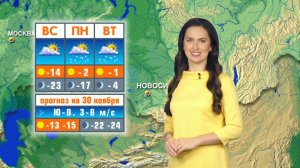 Прогноз погоды на 30 ноября в Новосибирске