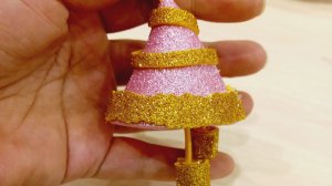 Ёлочные игрушки своими руками из фоамирана. МК колокольчик