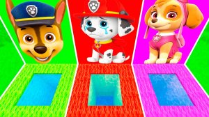 ВЫБЕРИ ПРАВИЛЬНУЮ ЗАТОПЛЕННУЮ ЯМУ ГОНЩИКА, МАРШАЛА, СКАЙ ЩЕНЯЧИЙ ПАТРУЛЬ В МАЙНКРАФТЕ