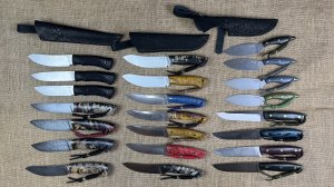 Обзор надёжных ножей по наличию из стали К340, D2, Aus10co, Дамаск, 9ХС