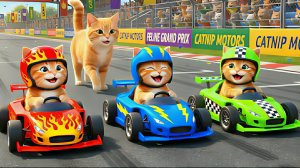 Мама кошка и три тигровых сыночка. Веселое приключение семьи