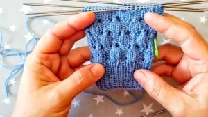 Новогодний узор для вязания носочков / простые узоры спицами.