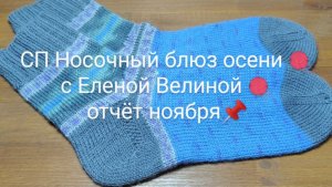 СП Носочный блюз осени 🧶 с Еленой Велиной 🧶 сезон 2 🧶 отчёт ноября 📌