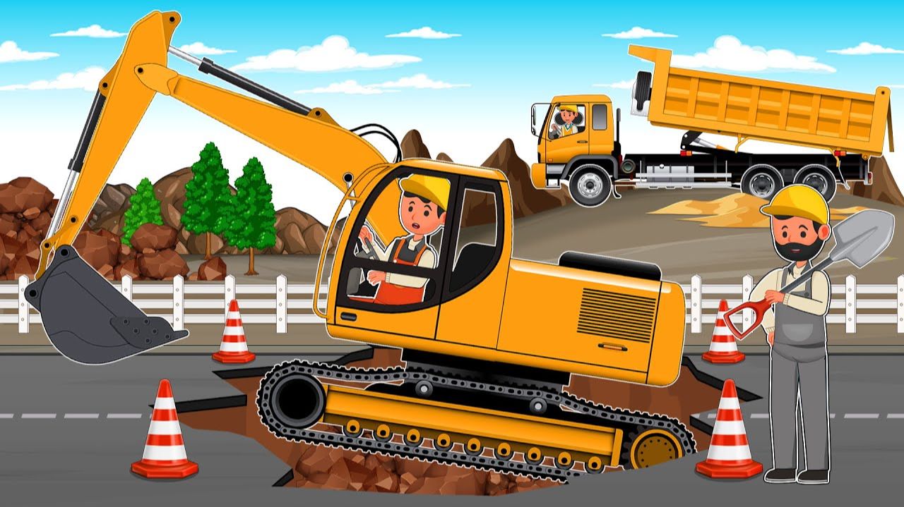 МУЛЬТИК МАШИНКИ ВИДЕО ПРО РАБОЧИЕ МАШИНКИ РЕМОНТ ДОРОГИ ЦВЕТНЫЕ МАШИНКИ ИГРУШКИ МАШИНКИ