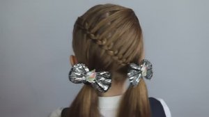 Прическа для школы на длинные волосы