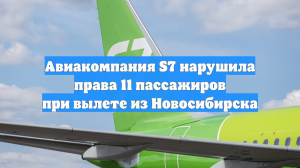 Авиакомпания S7 нарушила права 11 пассажиров при вылете из Новосибирска