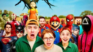 МЫ ПОПАЛИ В SQUID GAME С САМЫМИ ИЗВЕСТНЫМИ ГЕРОЯМИ!