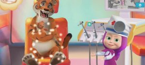 Маша и Медведь Мои Игра Зубной врач