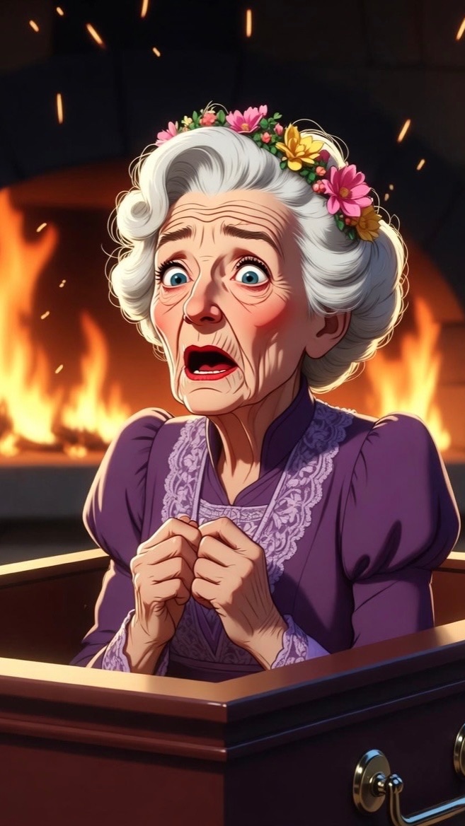 Чуть не сожгли старушку