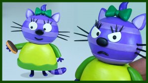 ТРИ КОТА Горчица из пластилина. Как слепить кошку из пластилина.