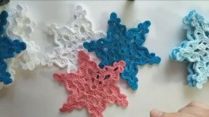 Как связать простую снежинку крючком. Мастер класс