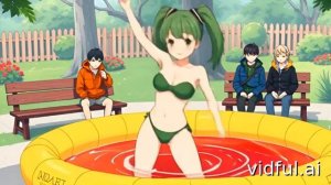 Красиво она купается