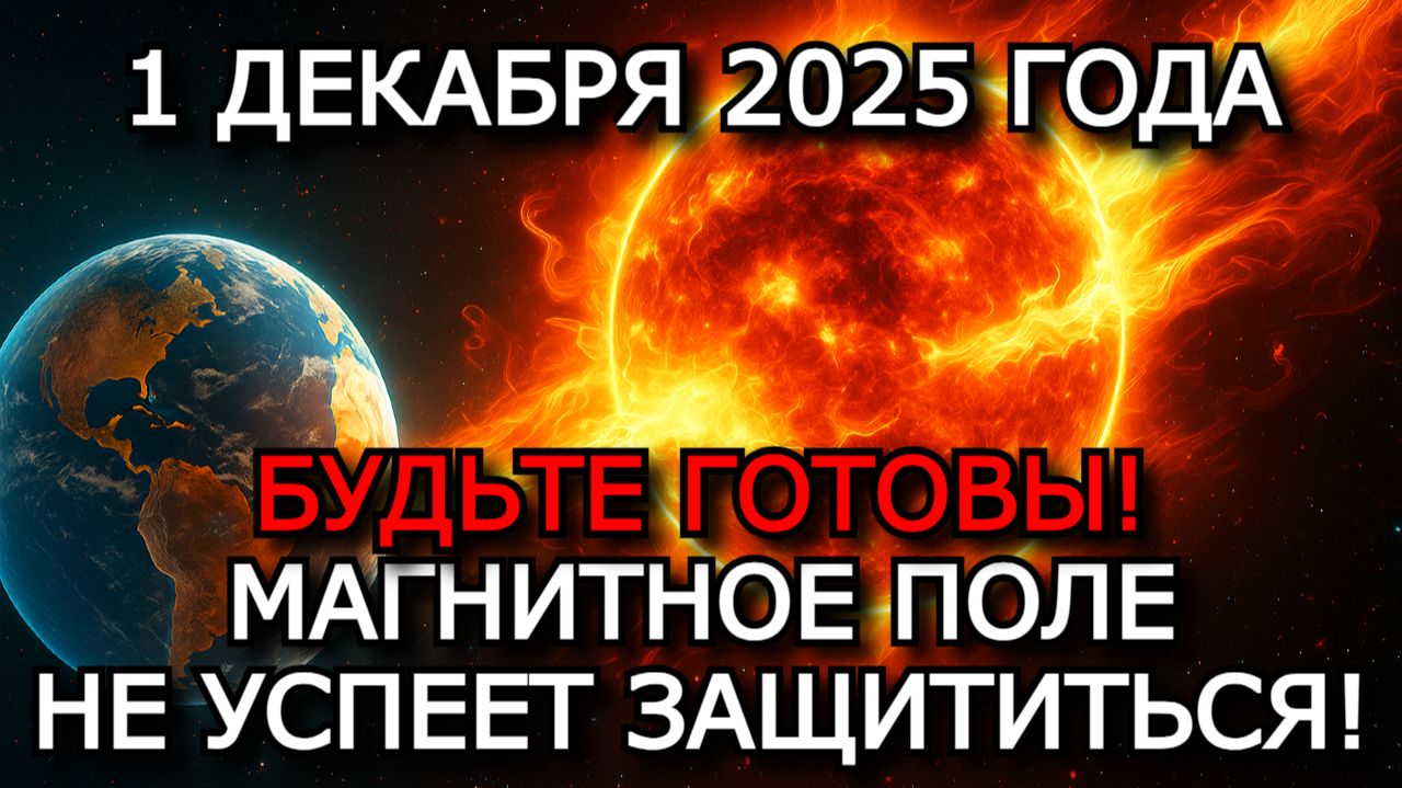 МАГНИТНЫЕ БУРИ 1 ДЕКАБРЯ 2025 — СИЛЬНЫЙ УДАР СОЛНЦА! К-ИНДЕКС 5! ⚠️