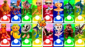 МЕГАМИКС ОРАНГУТИНИ АНАНАСИНИ 🆚 БАЛЕРИНА КАПУЧИНО 🆚 ДРУГИЕ БРЕЙНРОТ МЕМЫ | Tiles Hop №297-300