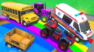 Машины для строительства мостов, Бетон, Дорожный каток, Пожарная машина, Поезд,