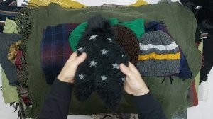 40271 Шапки шарфы перчатки, 14пак, s.c.g crema, секонд (cream) оптом