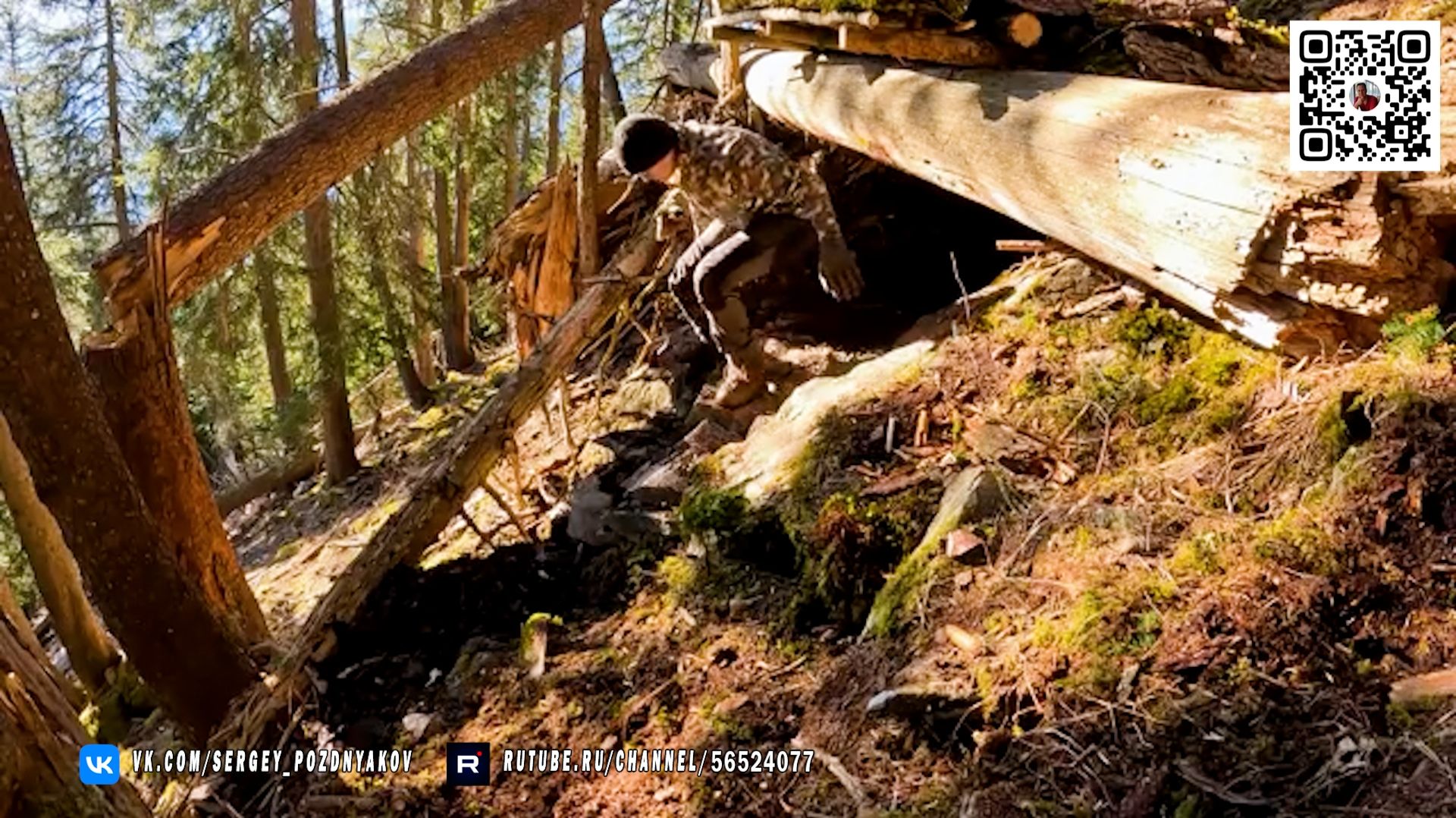 Один в лесу. Строю теплое убежище для выживания в одиночку