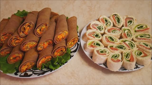 Рулетики от которых НЕЛЬЗЯ ОТКАЗАТЬСЯ закуска из лаваша и печеночные рулетики