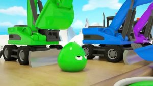 Мультик про машинки автобус транспорт яйца шарики яркие цвета для детей мультфильм для малышей