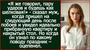 «Я же говорил, пару ударов и будешь как шелковая!» - сказал муж, но уже через 5 минут...