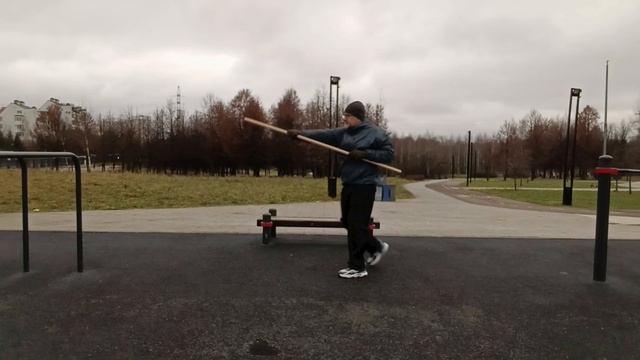 Упражнения с ротанговым шестом 160 см (4)