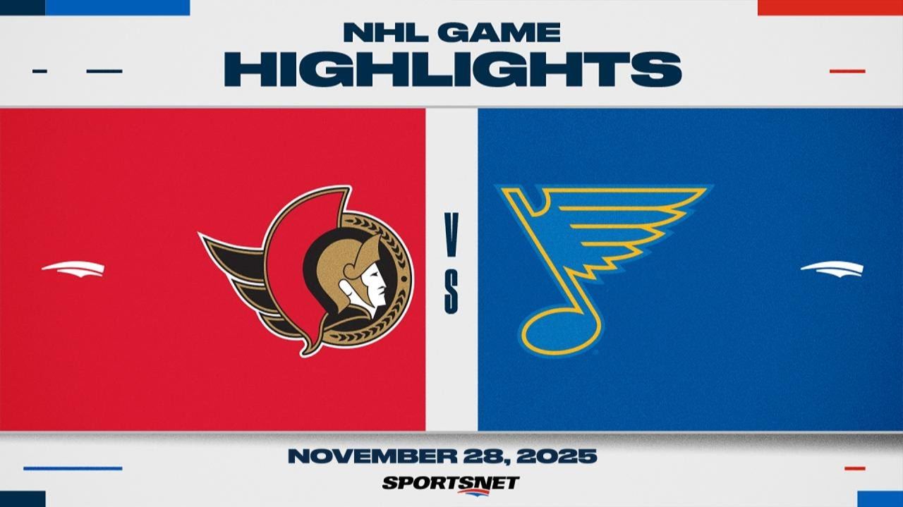 29.11.2025 | ОБЗОР МАТЧА | Сент-Луис Блюз - Оттава Сенаторз | Highlights