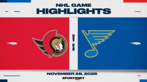 29.11.2025 | ОБЗОР МАТЧА | Сент-Луис Блюз - Оттава Сенаторз | Highlights