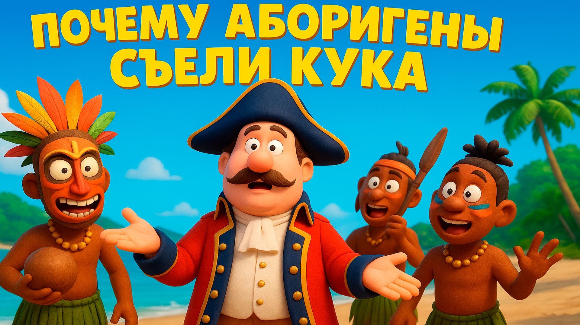 Почему АБОРИГЕНЫ съели Кука? (Why did the ABORIGENS eat Cook?) - Мультфильм по песне В.С.Высоцкого !