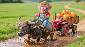 Мультики для детей, обезьянка строит новый мостик, мультфильм/мультики детям