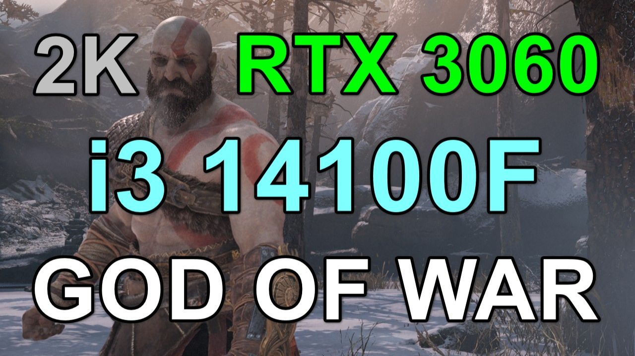i3 14100F + RTX 3060 12GB в GOD OF WAR 2K