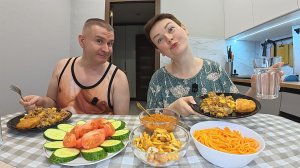 Мукбанг ПИЩУ от восторга, всё ПОЛУЧИЛОСЬ так как я хотела и опять НАХАЛЯВУ! Семейный ужин в России