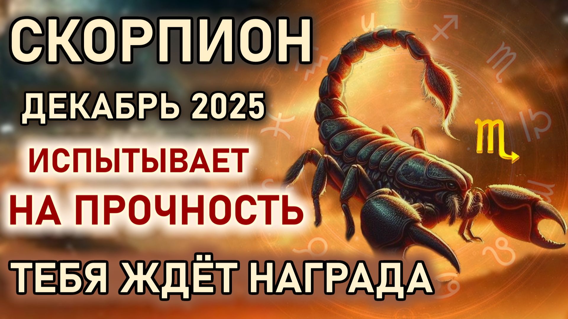Скорпион. Декабрь испытывает на прочность. Твоя награда тебя ждет. Гороскоп декабрь 2025 Скорпион