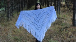 МК  Узор для шали крючком.Часть первая.