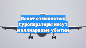 Полет отменяется: туроператоры несут миллиардные убытки