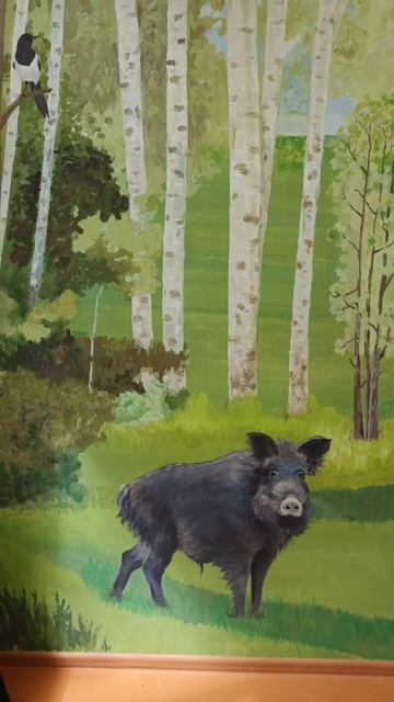 Арт-объект в краеведческом музее деревни Средняя Тережка | Создание монументальной росписи на заказ