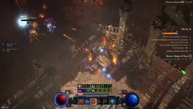 Diablo 4, S10, Sorc, Hydra, Pit 100, 1:47. смотреть онлайн