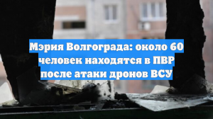 Мэрия Волгограда: около 60 человек находятся в ПВР после атаки дронов ВСУ