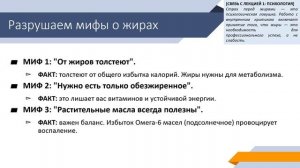 Часть 13. Мифы о жирах