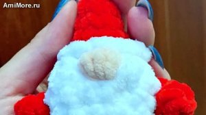 Амигуруми: схема Новогодний гномик | Игрушки вязаные крючком