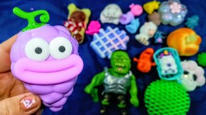 АСМР распаковка сквишей и антистрессы 🥰 звуки АСМР 👀 режу СКВИШИ лапки 🐾