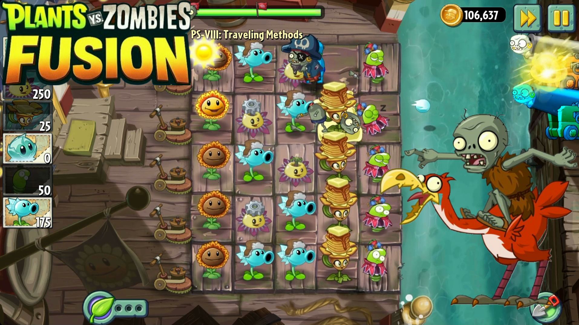 😱100 дней в Пиратских Морях в Plants VS Zombies 2!