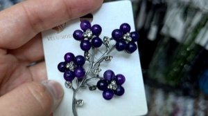 броши - натуральные камни