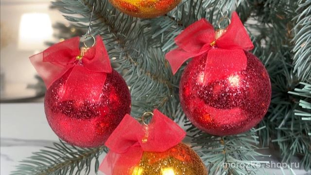 Набор стеклянных шаров БАГРЯНЕЦ, 60 мм, 4 шт., С131