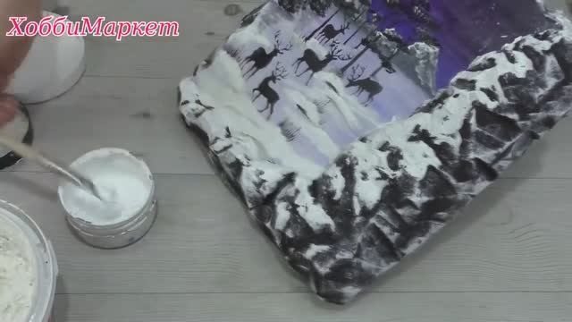 Сделаем зимнее панно. Порисуем. ХоббиМаркет смотреть онлайн