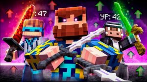 😰Майнкрафт, но Мы Становимся СИЛЬНЕЕ с Каждым Уровнем... #6 [Соло Левелинг] + Лололошка