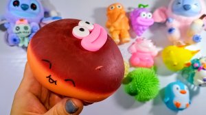 АСМР распаковка сюрприз сквишей и антистрессы АСМР Таба СКВИШИ 🫶🏻 режу СКВИШИ ✨ ТАБА лапки ✨