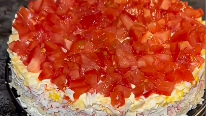 Такой крабовый САЛАТ вы ещё не пробовали...🥗🦀🎄😋 Рецепт ⤵️