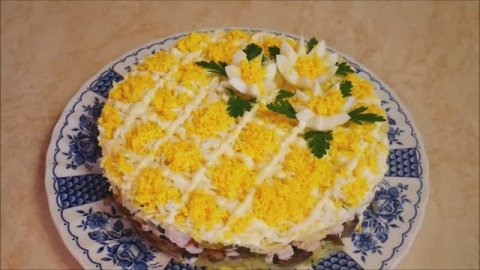 Салат НЕЖНОСТЬ на праздничный стол ВКУСНО, СЫТНО и КРАСИВО